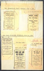 Press cuttings of advertisements taken out by the Arts Council to promote Hugh Lane and His Pictures